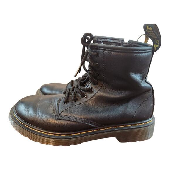 Dr martens 1460J black combat boots kids size 3 airwair lace up/ zip up boots - Picture 1 of 16
